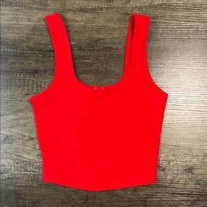 Ribbed cropped tank